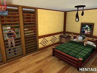 sakura and ino catch kakashi jerking off and jump into a wild naruto xxx threesome