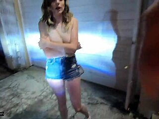 blonde teen fucks roadside to reclaim her car in garage doggystyle