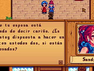 Xtardew valley featuring Sandy and Emily in Spanish - Stardew Valley