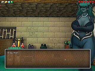 Wow! Witch sucks Steve's huge cock in Hornycraft parody!