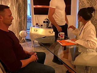 Doctor Cassie Del Isla bent over for doggystyle fucking with her assistant