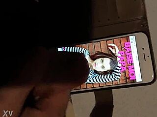 I cum on my friend's pic, making a tribute