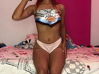 I watch the latina teen open her legs on webcam