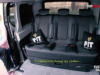 Watch Brunette Babe Barbara's Hardcore Backseat Fuck with Mature Chauffeur!