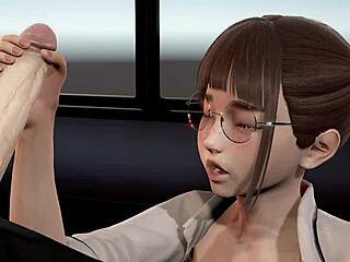 hey, watch the secretary jerking off to the boss in 3d office animation!