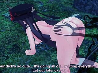 Hu Tao from Genshin Impact unwinds after a tough day at work with intense riding.