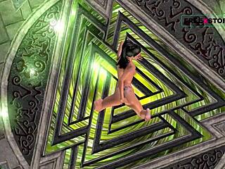 Indian girl masturbates in 3D animation