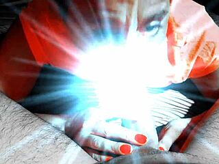 MILF gets fucked with dildo in doggystyle, then sucks and blows a big cock.