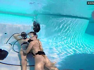 Eva Sasalka and Jason caught fucking underwater as strangers watch nearby