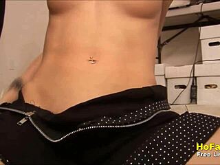 Playful Brunette Fingers Hairless Pussy On Webcam Close-Up