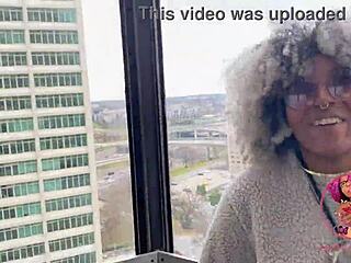 Watch me flash my pierced nipples in the elevator!