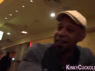 Petite slut rides big black cock hard