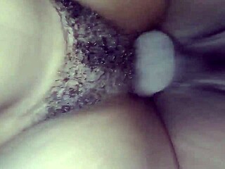 I bent my girl over for doggystyle fucking with my big black cock, her hairy pussy gripping tight