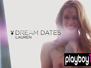 Bombastic blonde lauren strips to show her flexible all natural body on stage