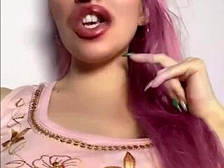 Face Seduction with Goddess in Glasses Giving Jerk Off Instructions