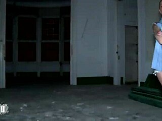 In the studio, petite brunette deepthroats before getting fucked for the shoot