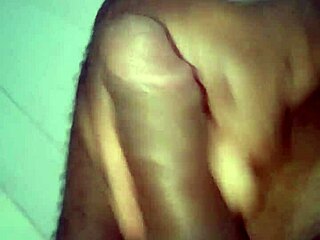 late night handjob turns into explosive cumshot in amateur interracial action