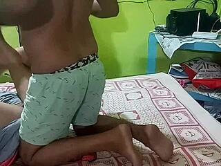 Indian couple enjoys intimate moments in their sex video part one.