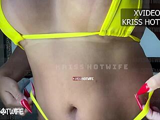 i'm trying out tiny bikinis, showing my big ass and tits