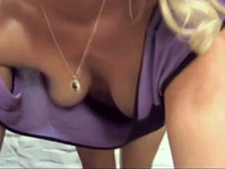 Voyeur catches erotic boobs in bra fetish