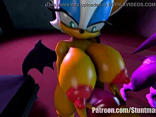 Rouge Feels Intense Pleasure In Double Urethral Challenge