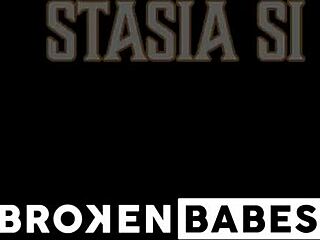 Brokenbabes - Stasia Si Trick or Treats the Pervert Watcher with Shaved Pussy, Cum on Ass, Braces, Tattoo, Tits, POV, and Moaning