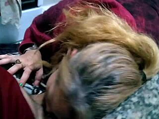 Have you seen a neighbor friend giving blowjob in the kitchen?