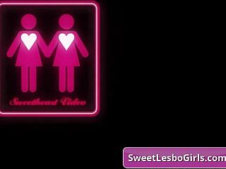 Lovely Blonde Lesbians Aaliyah Love and Paisley Porter Kissing and Massaging Big Boobs