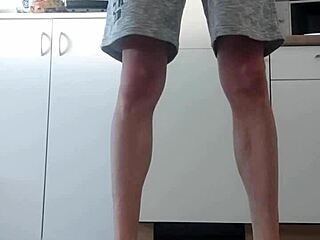 Peeing incident occurs in the kitchen area