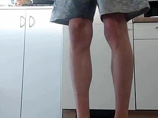 Peeing incident occurs in the kitchen area