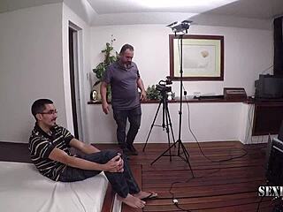 Hey, gorgeous blonde, what's happening backstage at SexFoxxx? Tell us about that sexy Latina casting vibe!