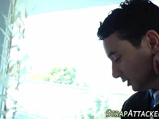 Teen Whore Masturbates Small Tits, Fingers Ass, Fucks With Strapon Hardcore