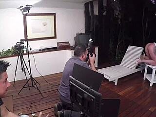 Behind the scenes of Evy Kethlyn's photo shoot with Big Bambu Ed Junior Binho Ted