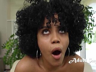 Black girl goes crazy on thick white cock!