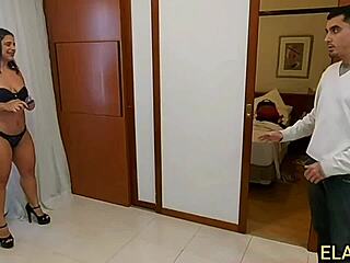 wife takes big cock while husband plays soccer