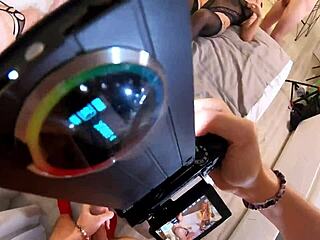 Rough gangbang in wild orgy party! Banging hard behind the scenes!