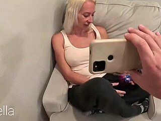 Scared Stepmom Comforts Step Son with Deepthroat and Creampie