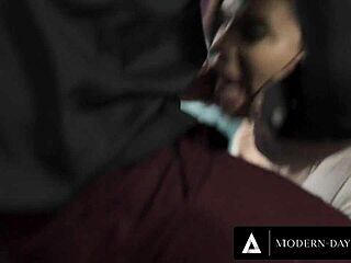 Chubby girlfriend cheats with stranger while boyfriend listens