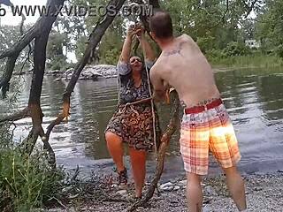 BEBy BEGS RAD BRAD FOR THE CANE PART 1 BDSM HOMEMADE OUTDOOR SESSION