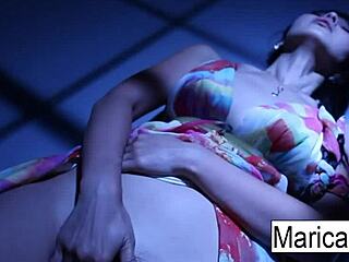 Japanese pornstar Marica Hase strips nude and masturbates 😍