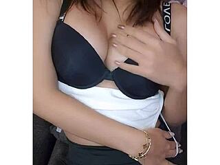 liloo caressing her big tits