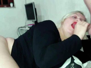 Blonde Bent Over for Doggystyle Assfucking, Cum Filling Her Asshole After Blowjob