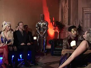 A blond milf craves hard ass fucking, so she and her friends organize a group sex party.