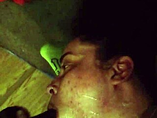 my girlfriend gives a footjob to my friend