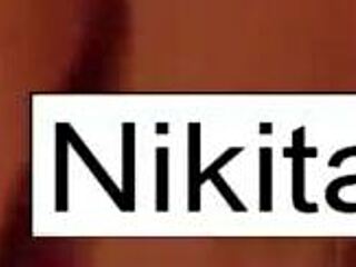 pov of blonde nikita giving foot job and titty fuck