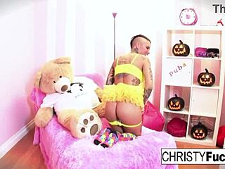 Hot Christy Mack Dresses Up for Halloween Then Plays with Herself!
