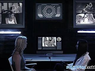 Busty Milf Babe Dominates Sapphic Threesome With Squirting