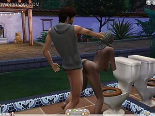 granny enjoys wild hardcore fun in sims 4 cartoon game