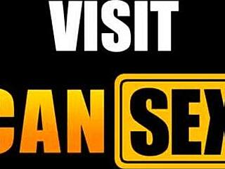 Hot ebony babe hints at wild blowjob for white cock