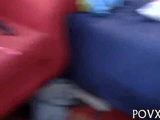 Chrissy Saunders gives intense blowjob in missionary